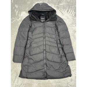 Marmot Down Parka Womens Small Gray Puffer Coat Hooded 700 Goose Winter Jacket